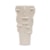 Vaso Decorativo Faces Mart em Cerâmica Off-White 40 x 21 cm