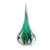 Vaso Gota Fênix Cristais D´Labone Verde Folha 40 x 16 cm