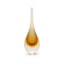 Vaso Gota Mini Bicolor Cristais Cá d'oro Fumê e Âmbar 29 x 9 x 8 cm