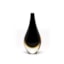 Vaso Gota Mini Bicolor Cristais Cá d'oro Preto e Âmbar 22 x 9 x 7,5 cm