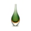 Vaso Gota Mini Bicolor Cristais Cá d'oro Verde e Âmbar 29 x 9 x 8 cm
