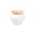 Vaso Lucatti Nara Branco com Rattan 24 x 30 cm