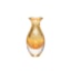 Vaso Mini 2 Tela Cristais Cá d'oro Âmbar com Ouro 18 x 8 cm
