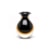 Vaso Mini 3 Bicolor Nº 1 Cristais Cá d'oro Preto e Âmbar 14 x 11 cm